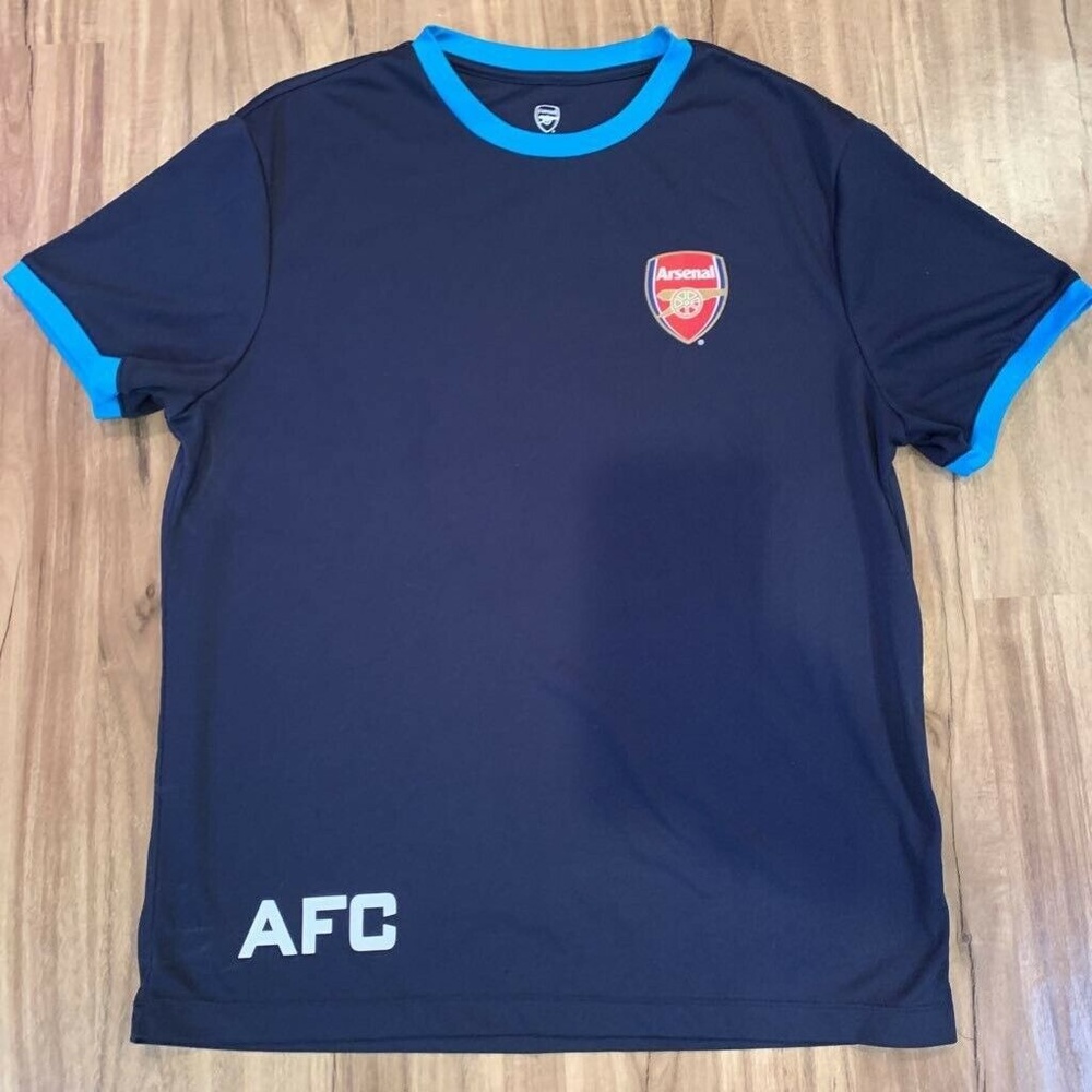 Arsenal F.C. Mens Soccer T-Shirt Blue AFC Crew